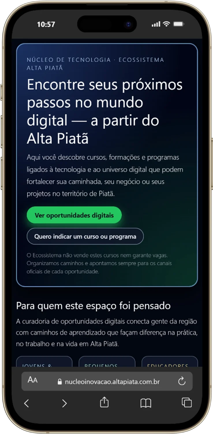 Cursos e Oportunidades