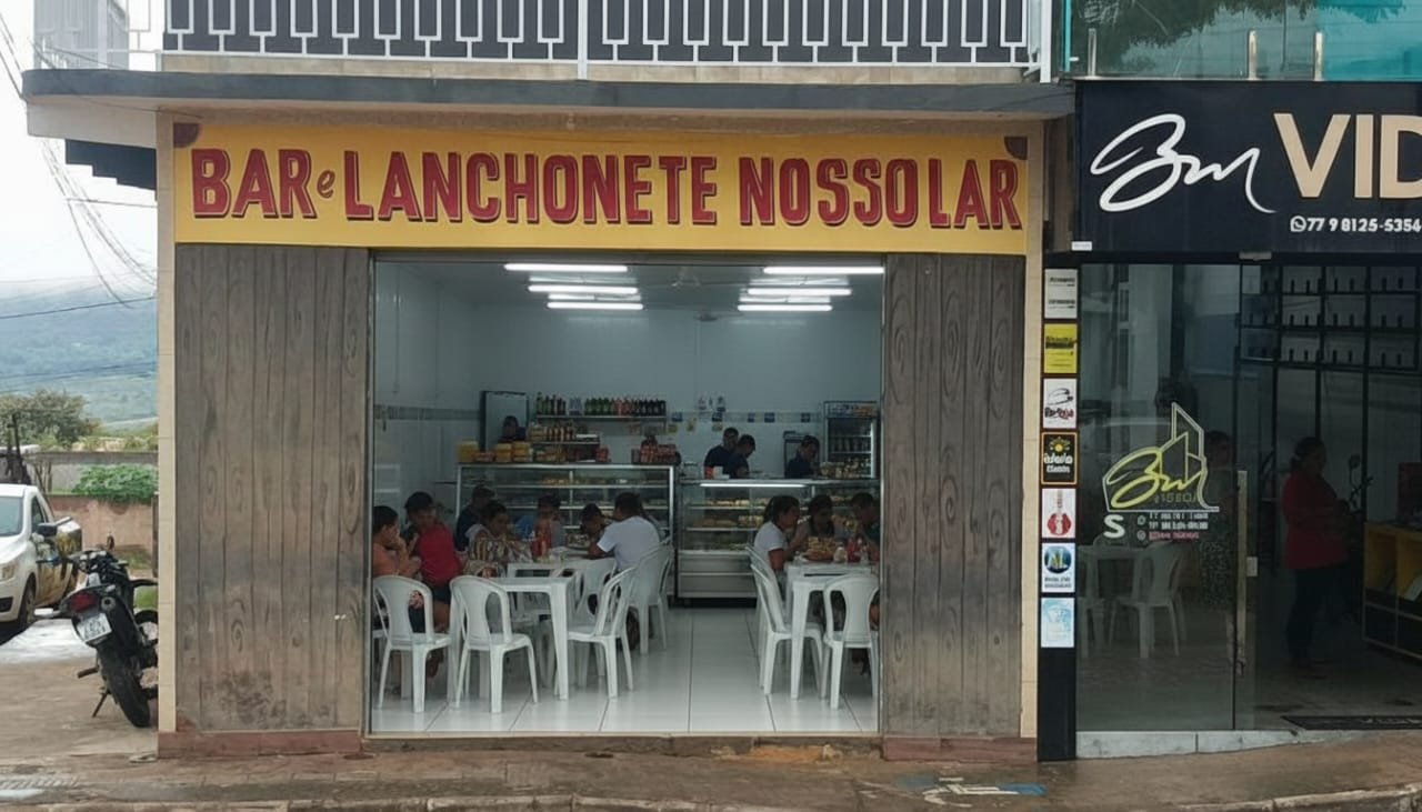 Fachada da Lanchonete Nosso Lar